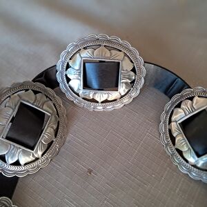 Elegant Silver and Black Women's Belt